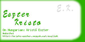 eszter kristo business card